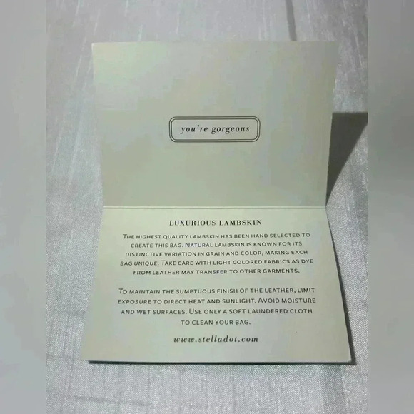 NWT Stella & Dot Metallic Luxurious Lambskin Leather Coin Purse Wallet - Picture 4 of 4